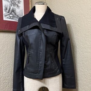 White House Black Market Black Leather Jacket